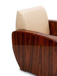 A Pair of Art Deco Style Rosewood Lounge Chairs
