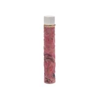 A Russian Silver Gilt and Guilloche Enamel Mounted Carved Rhodonite Cigar Holder