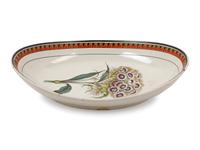 A Staffordshire Botanical Creamware Dish