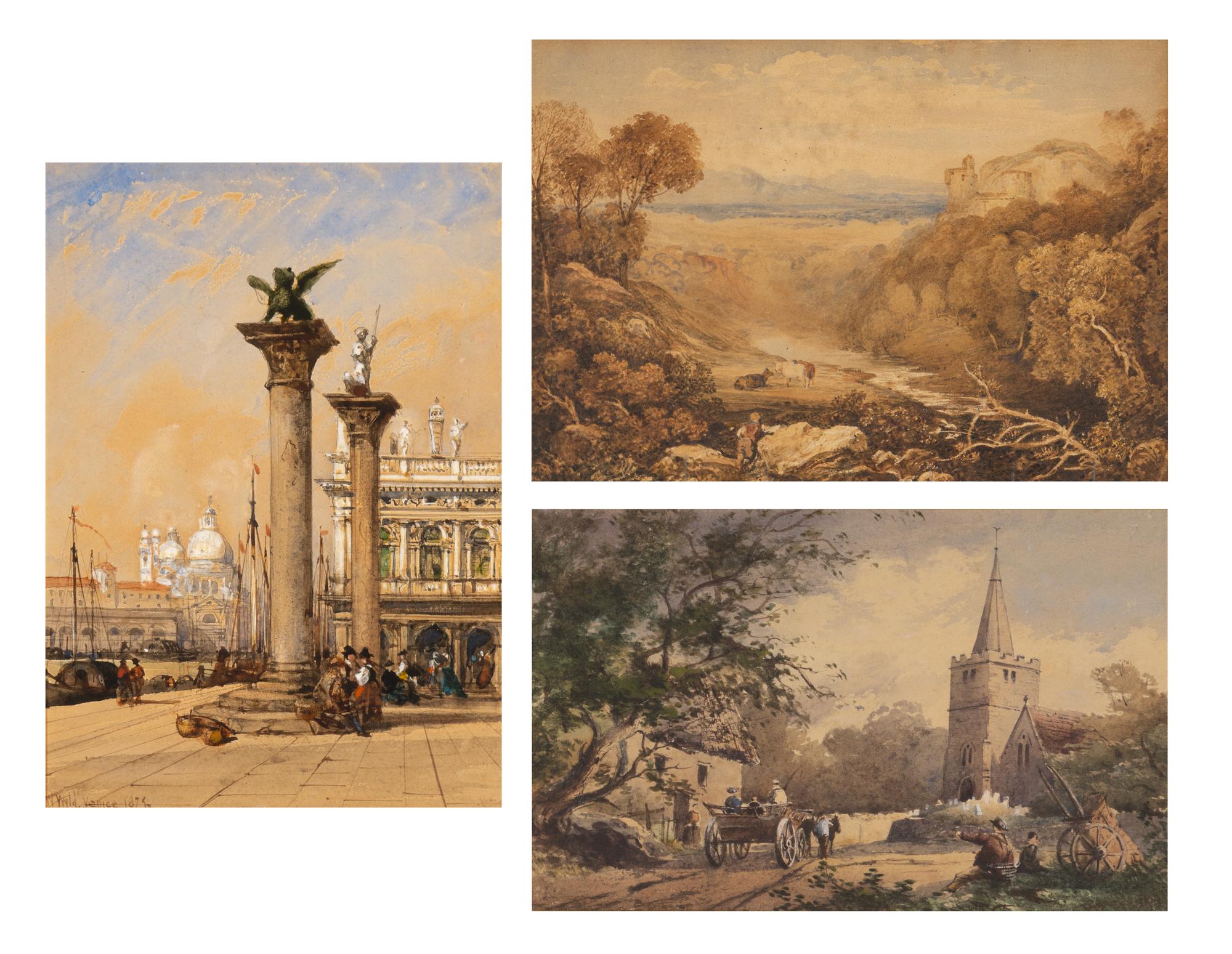 A Group of Three English Watercolors