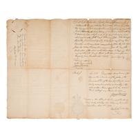 [African-Americana] [Abolition] Yardley, Samuel. Manuscript Indenture of Servitude and Manumission
