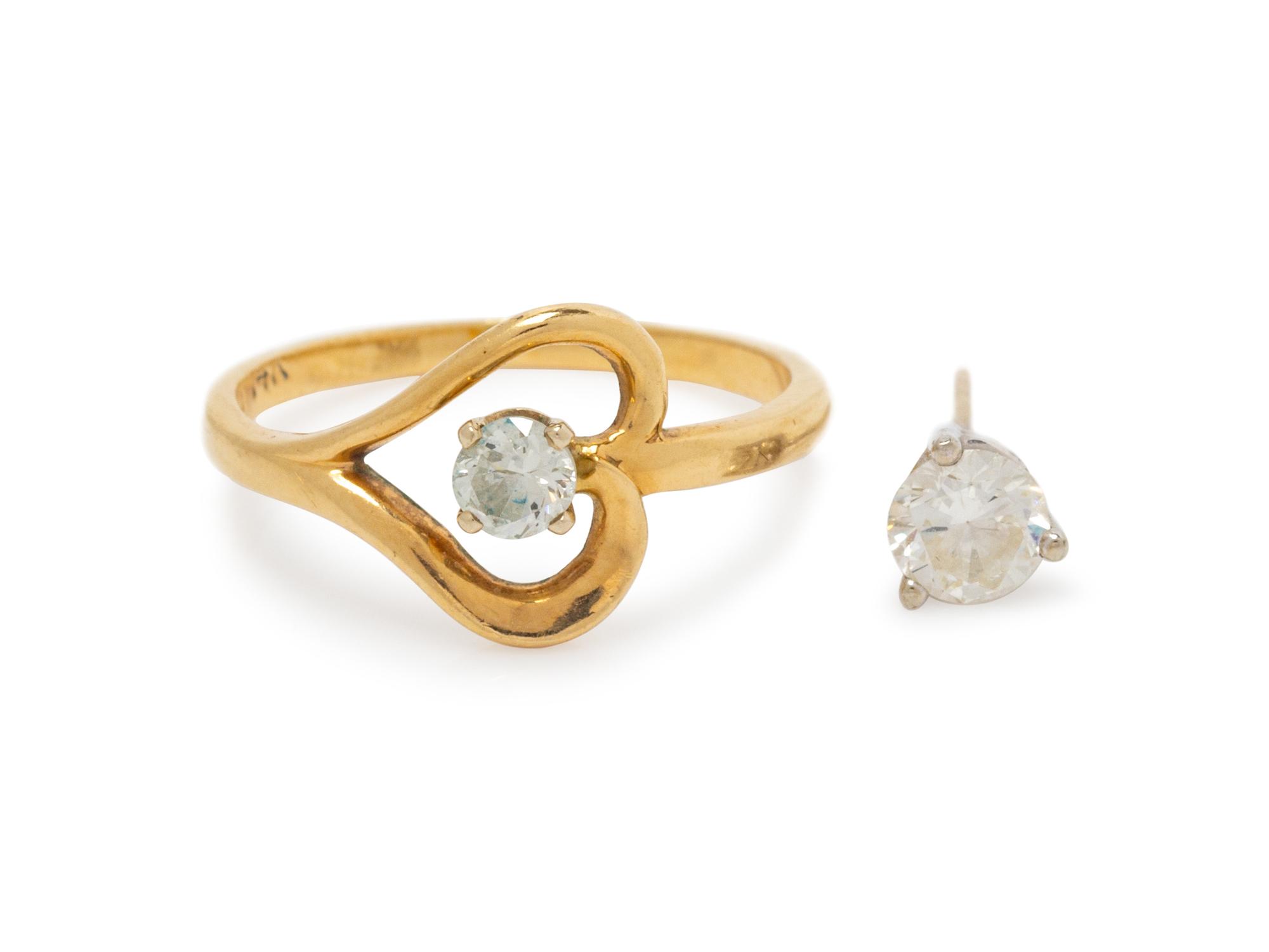 A Collection of Gold and Diamond Jewelry,