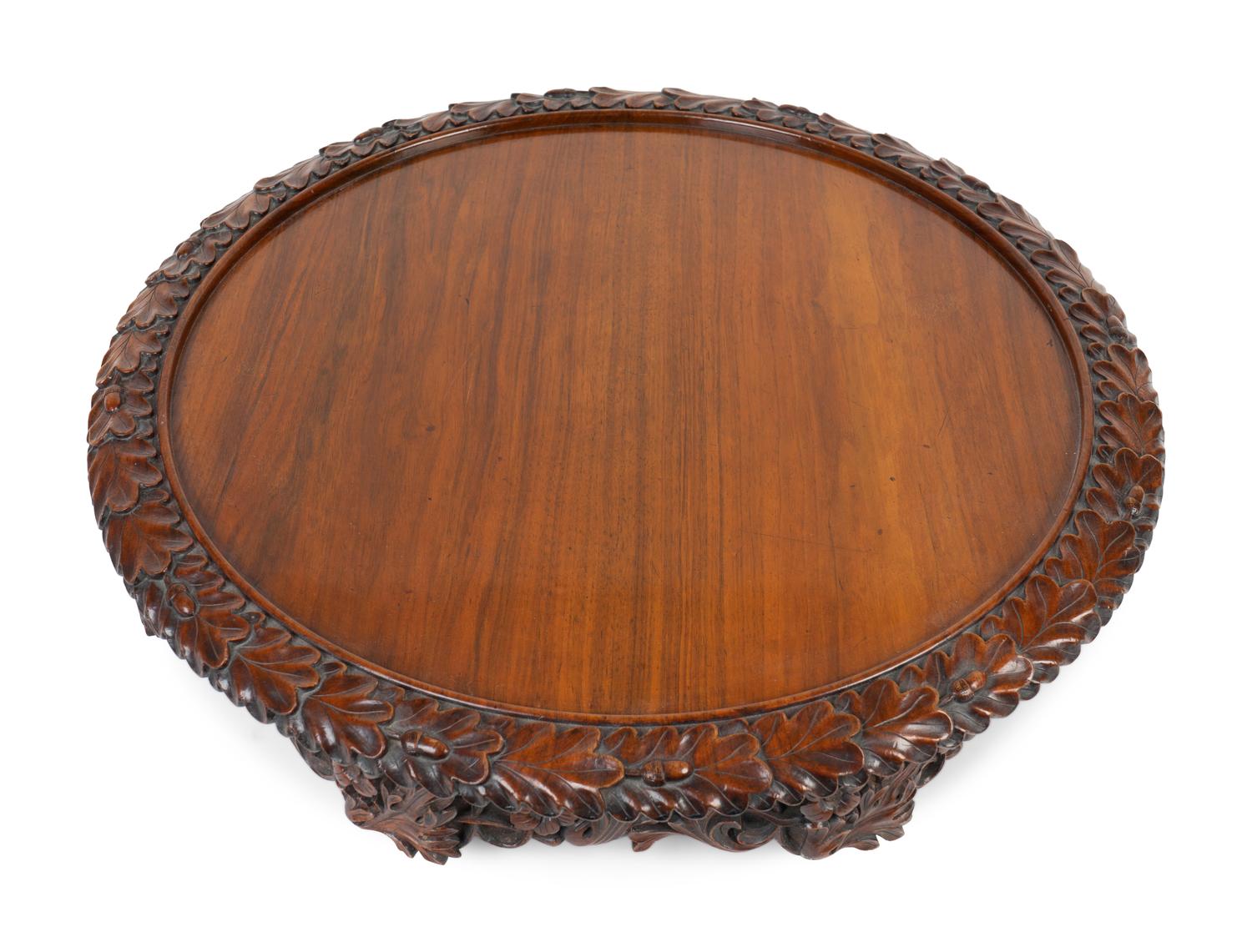 A Georgian Carved Mahogany Lazy Susan — 18TH/19TH CENTURY