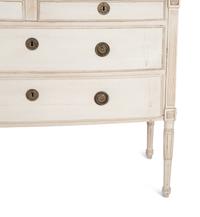 A Gustavian Style Bow Front Painted Commode