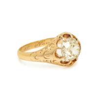 ANTIQUE, YELLOW GOLD AND DIAMOND RING