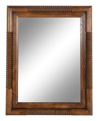 A Contemporary Carved Oak Mirror