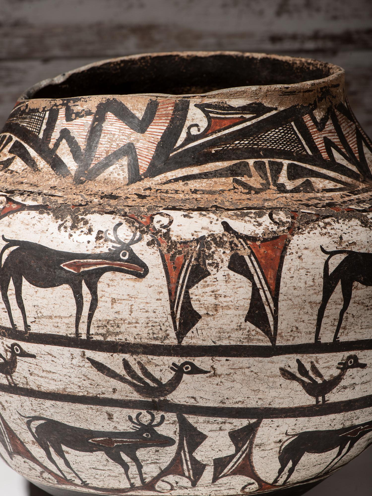Zuni Polychrome Pottery Olla