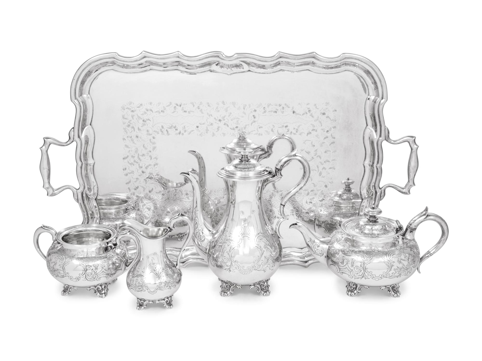 A Victorian Silver Four-Piece Tea and Coffee Service