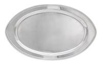 An American Silver Platter, Weidlich Serling Spoon Co., Bridgeport, CT, of oval form.
