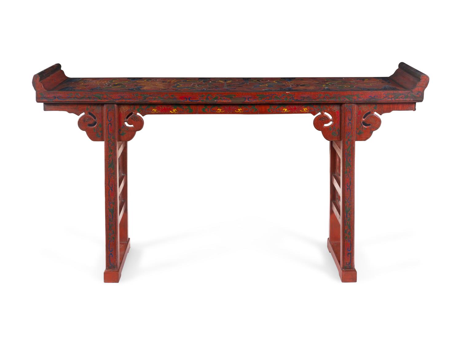 A Chinese Tianqi Lacquer Altar Table