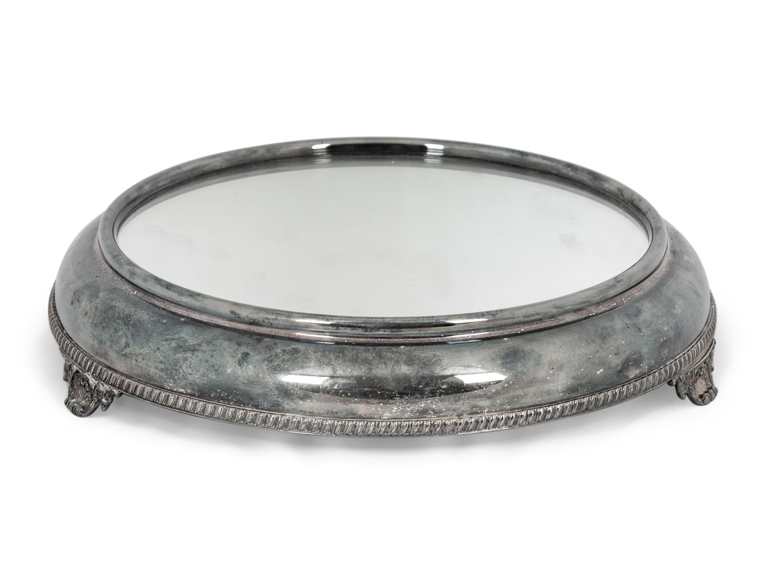 A Group of English Five Silver-Plate Serving Pieces