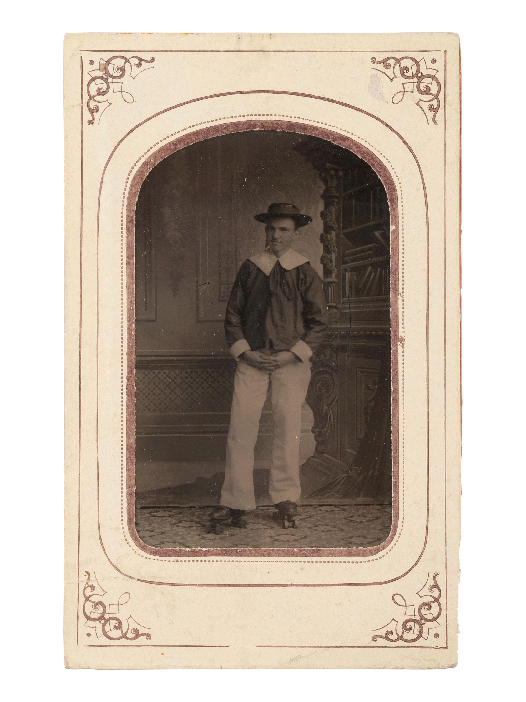 [EARLY PHOTOGRAPHY]. A group of 6 tinypes of hobbyists and hunters.