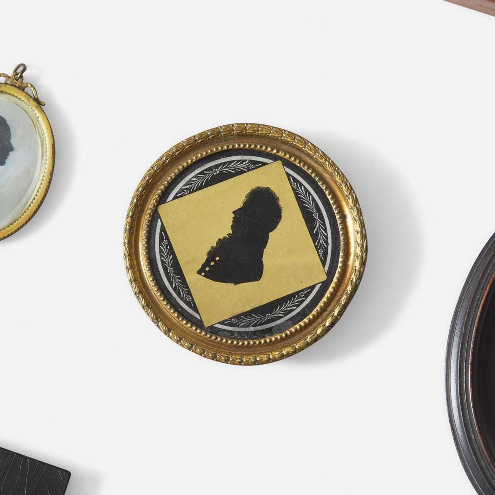An assorted collection of eleven silhouettes and framed works; Various artists, 19th / 20th century