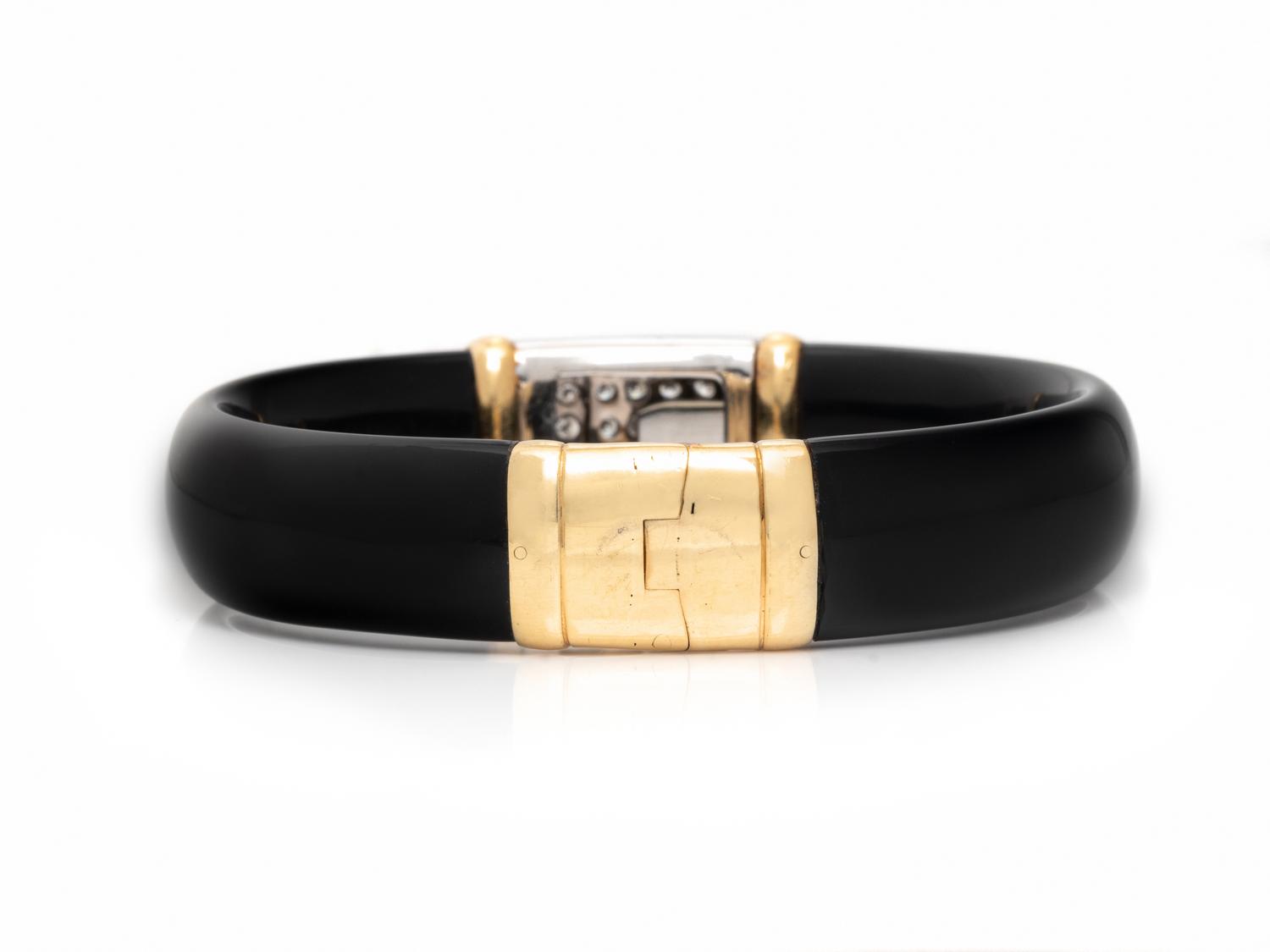 CARDI MILANO, YELLOW GOLD, ONYX, AND DIAMOND JEWELRY SET