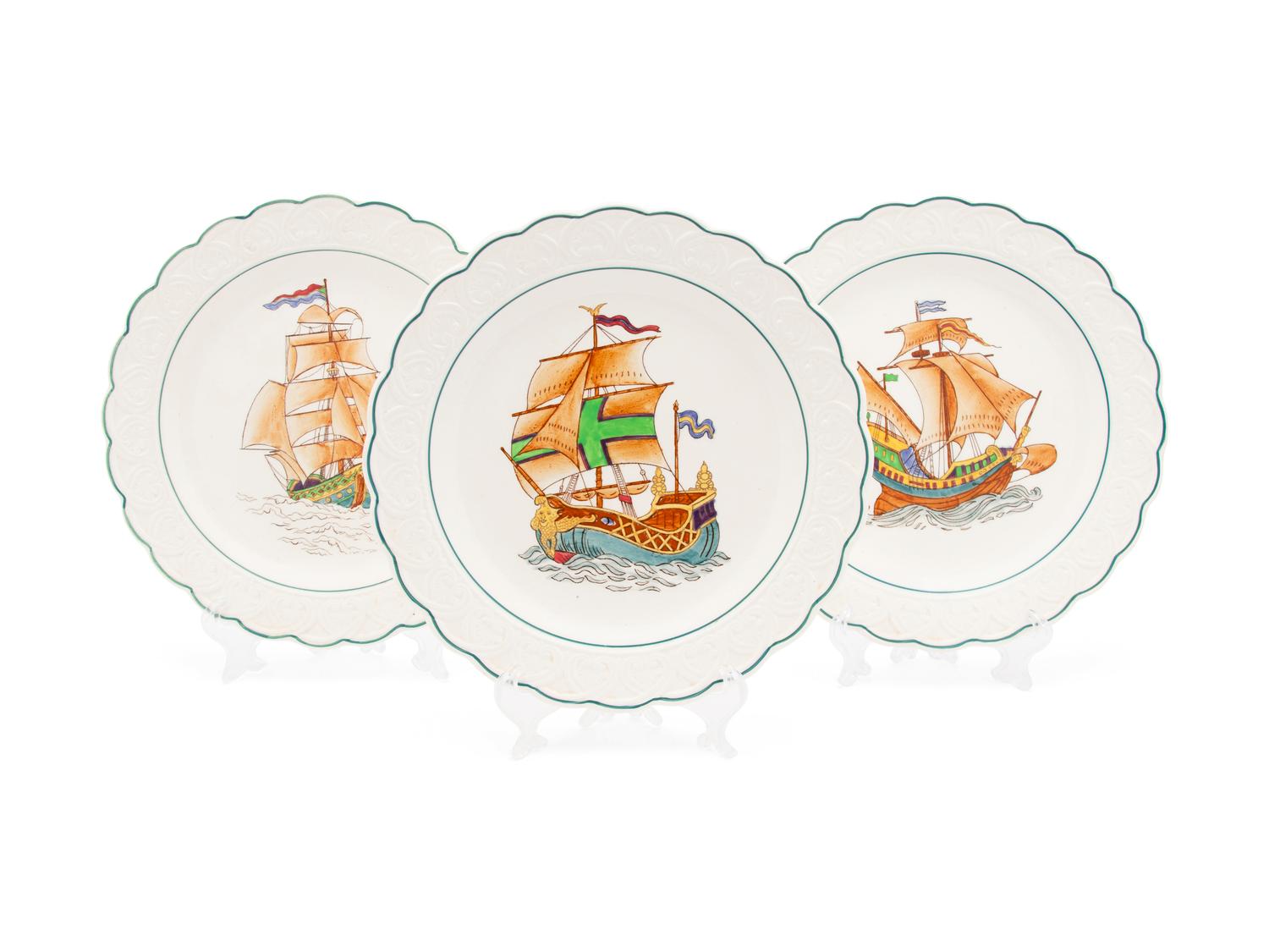 Six Wedgwood Etruria Porcelain Plates — 20TH CENTURY