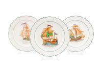 Six Wedgwood Etruria Porcelain Plates — 20TH CENTURY