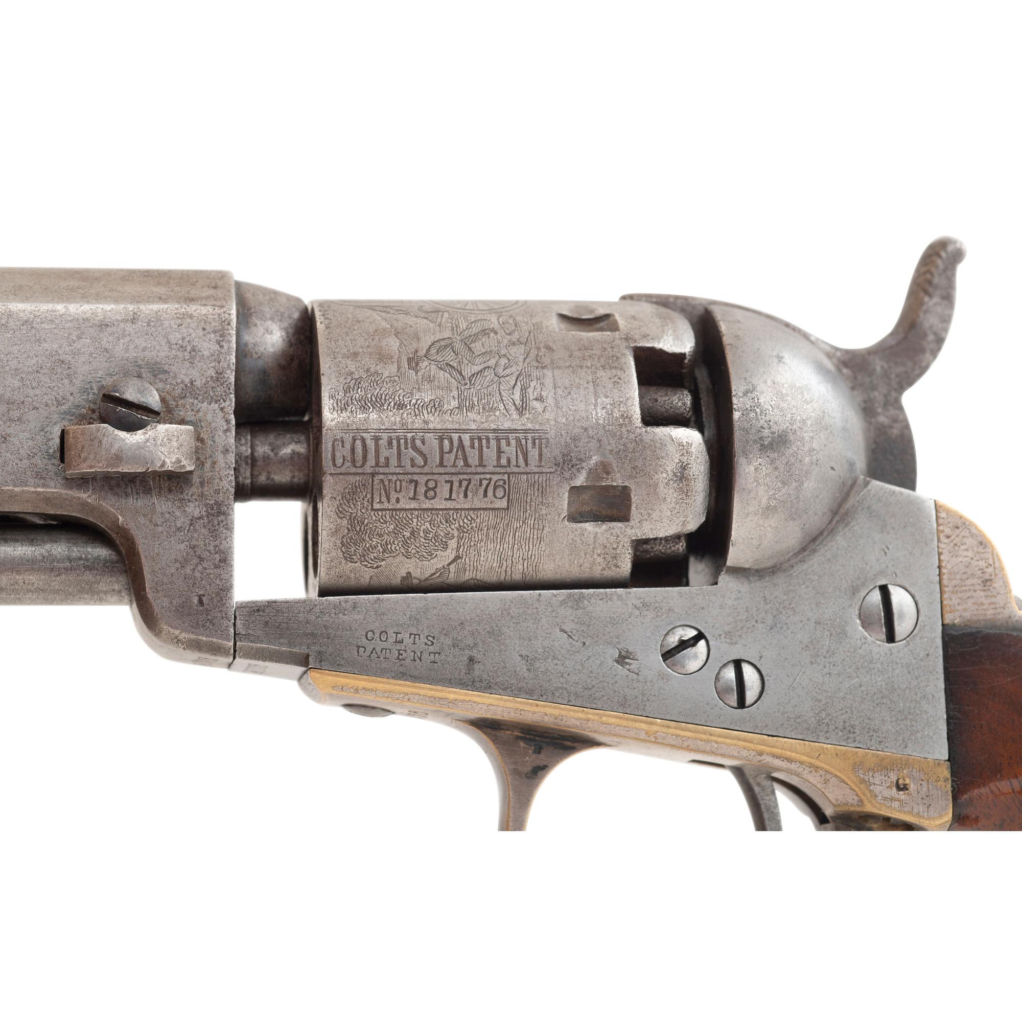 Colt Model 1849 Pocket Revolver with 5" Barrel and Hartford Address