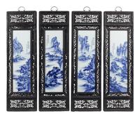 A Set of Four Framed Chinese Porcelain Plaques
