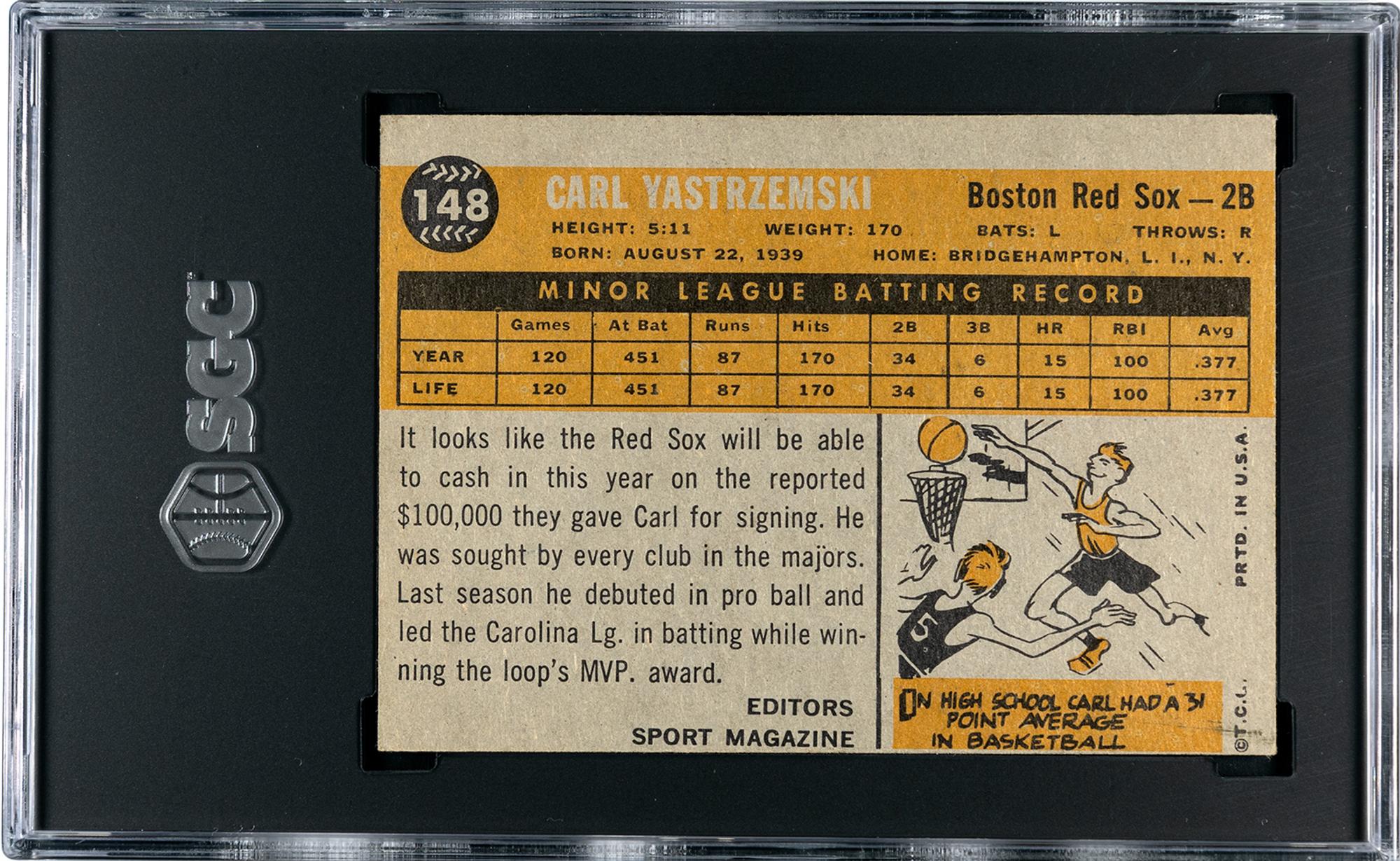 A Complete Set of 1960 Topps Baseball Cards (572/572) Including Carl Yastrzemski Rookie and Mickey Mantle SGC Graded Issues,