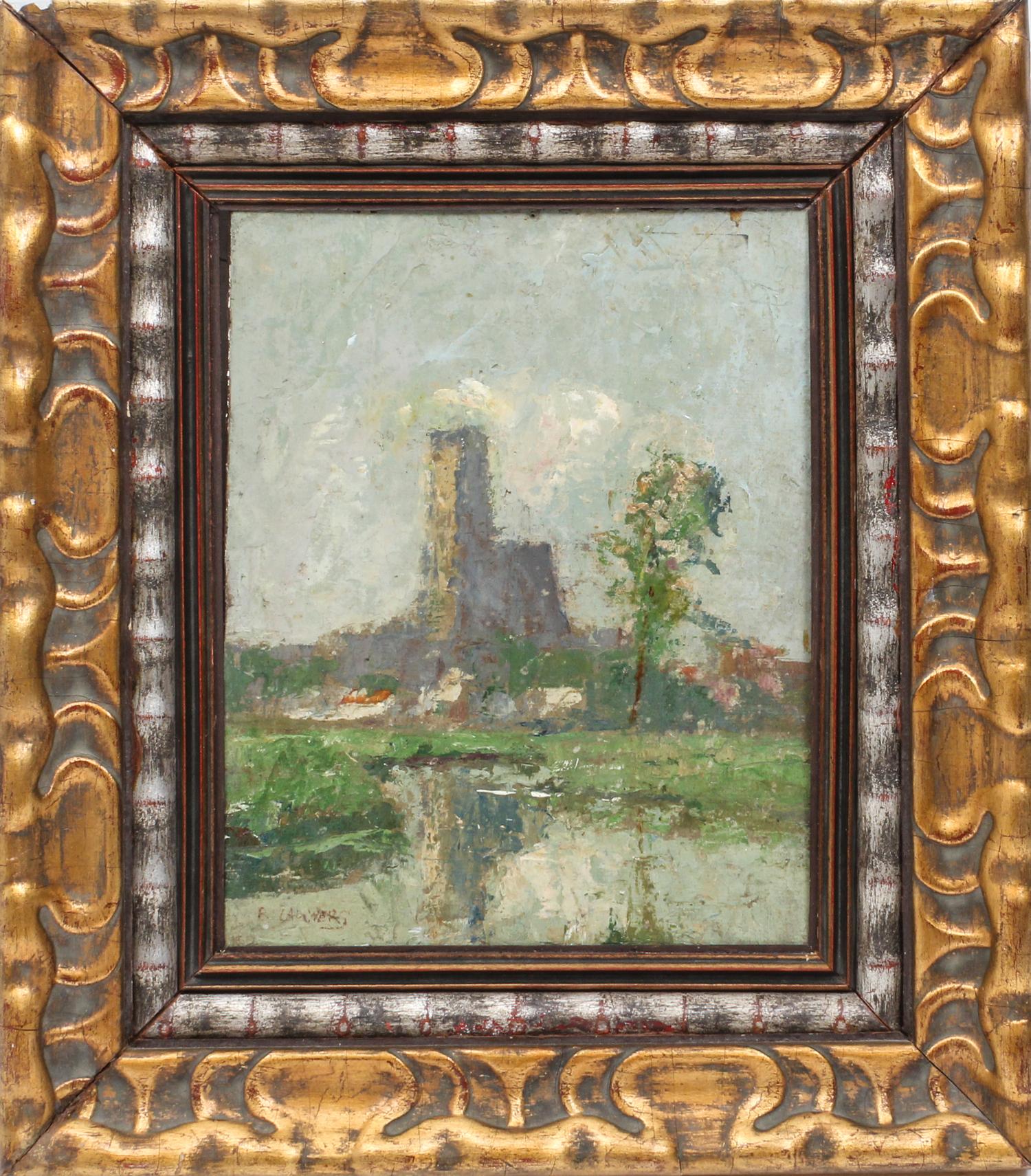 Frans Lauwers, (Belgian, 1854-1931), Landscape with River