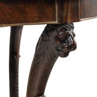 An Empire Brass Mounted Mahogany and Marble-Top Guéridon