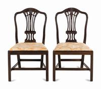 A Pair of George III Style Mahogany Side Chairs