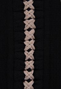 Ralph Rucci Wool Crepe Coat with Knotted Fabric Trim