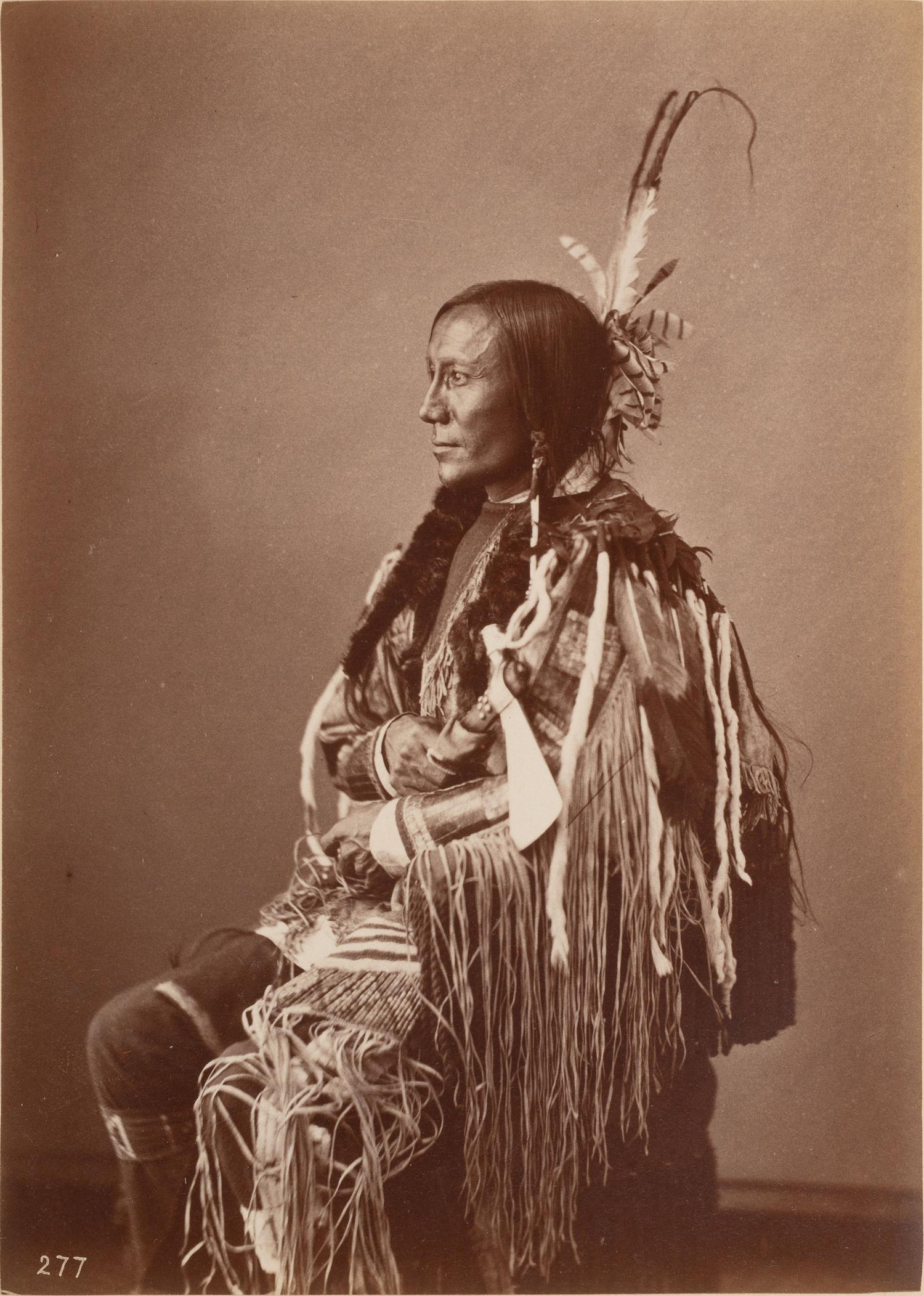 [GARDNER, Alexander (1821-1882), photographer]. Albumen photograph of Bull's Ghost, Lower Yanktonai. [Washington, DC, 1872].
