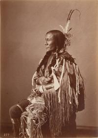 [GARDNER, Alexander (1821-1882), photographer]. Albumen photograph of Bull's Ghost, Lower Yanktonai. [Washington, DC, 1872].