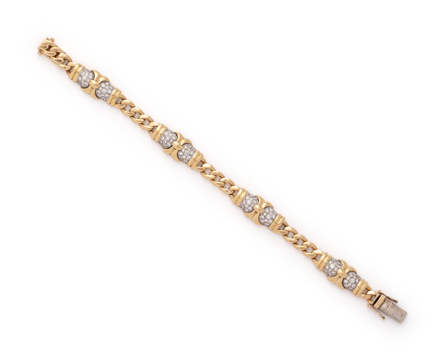 YELLOW GOLD AND DIAMOND BRACELET