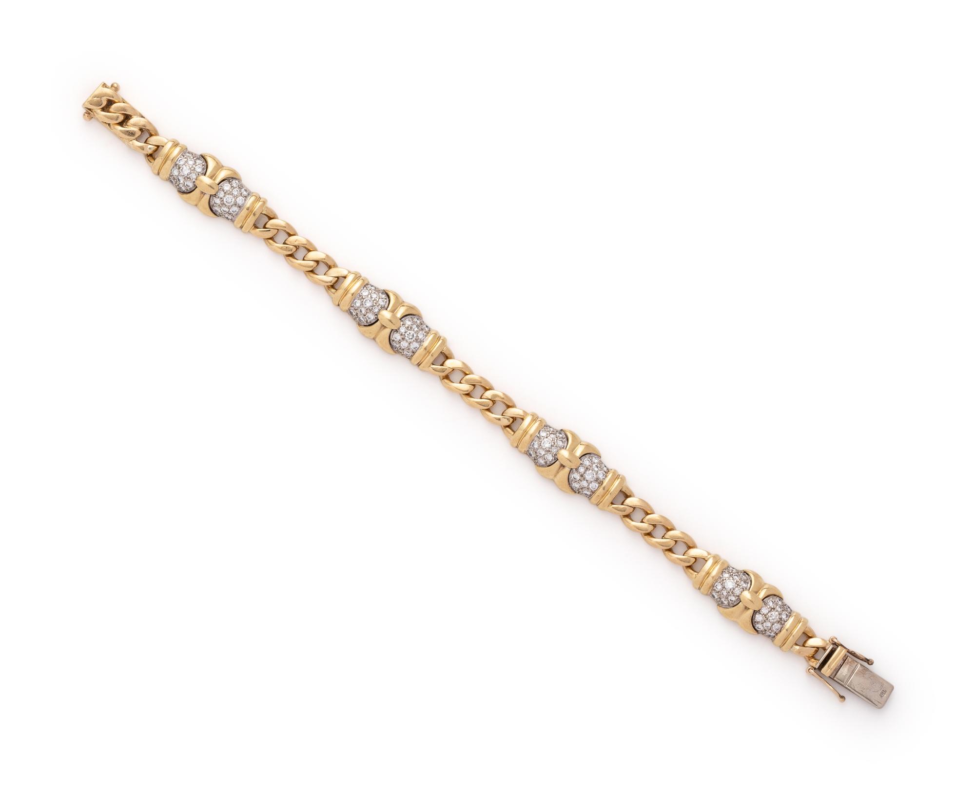 YELLOW GOLD AND DIAMOND BRACELET