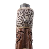 Contemporary Flintlock Jaeger Rifle with Carved and Fluted Stock