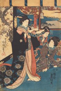 Kunisada (Toyokuni III, Japanese 1786-1864) Four Unframed Woodblock Triptychs
