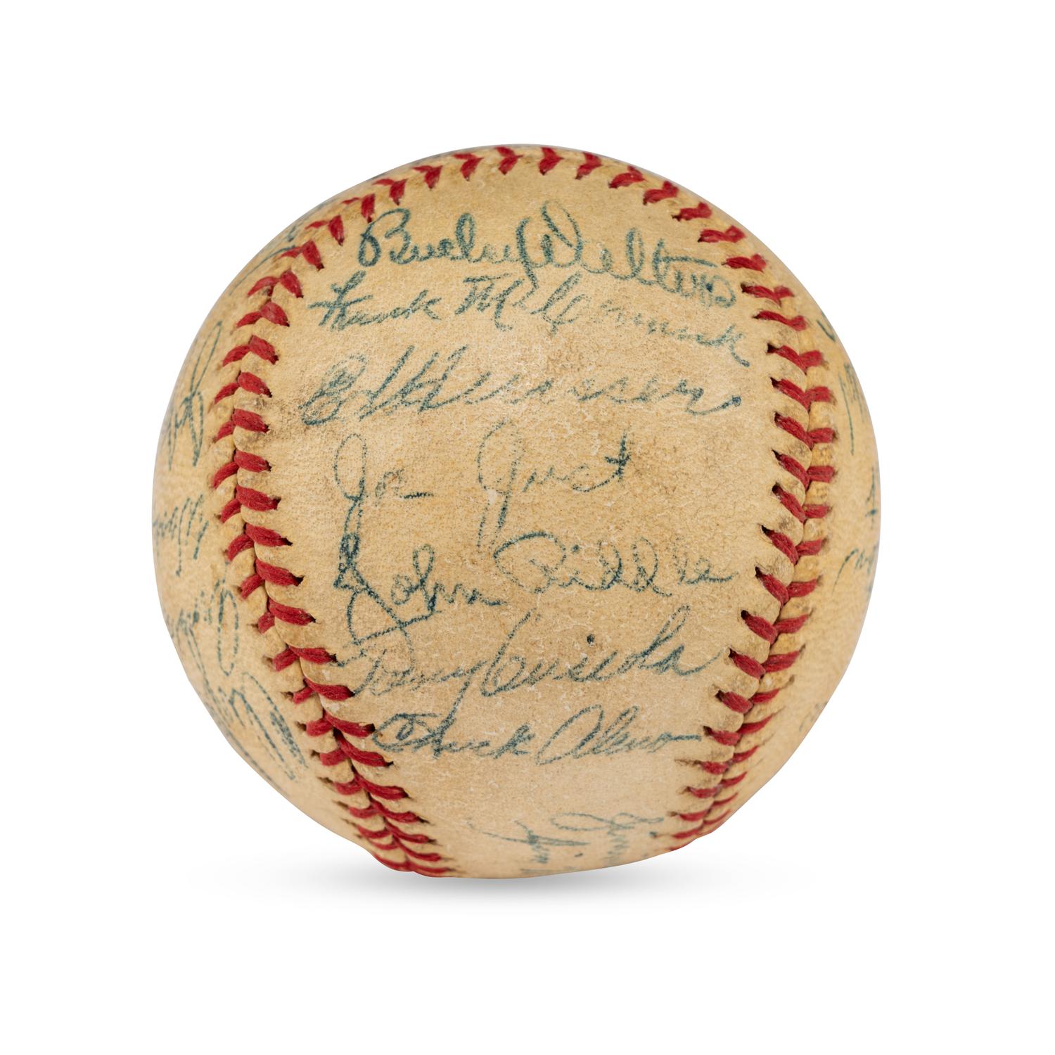 A 1944 Cincinnati Reds Team Signed Autograph Baseball