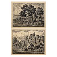Birger Sandzen (American, 1871–1954) — Dream Canyon ; together with Summertime (Two Works)