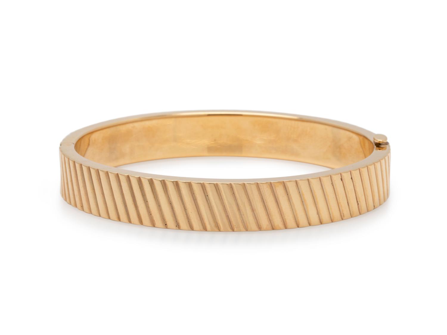 YELLOW GOLD BANGLE BRACELET