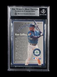 A 1995 Donruss Diamond Kings Ken Griffey Jr. Signed Autograph Baseball Card No. DK-27 (Beckett Authentication Services BAS Certified)