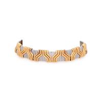 BVLGARI, STAINLESS STEEL AND YELLOW GOLD COLLAR NECKLACE