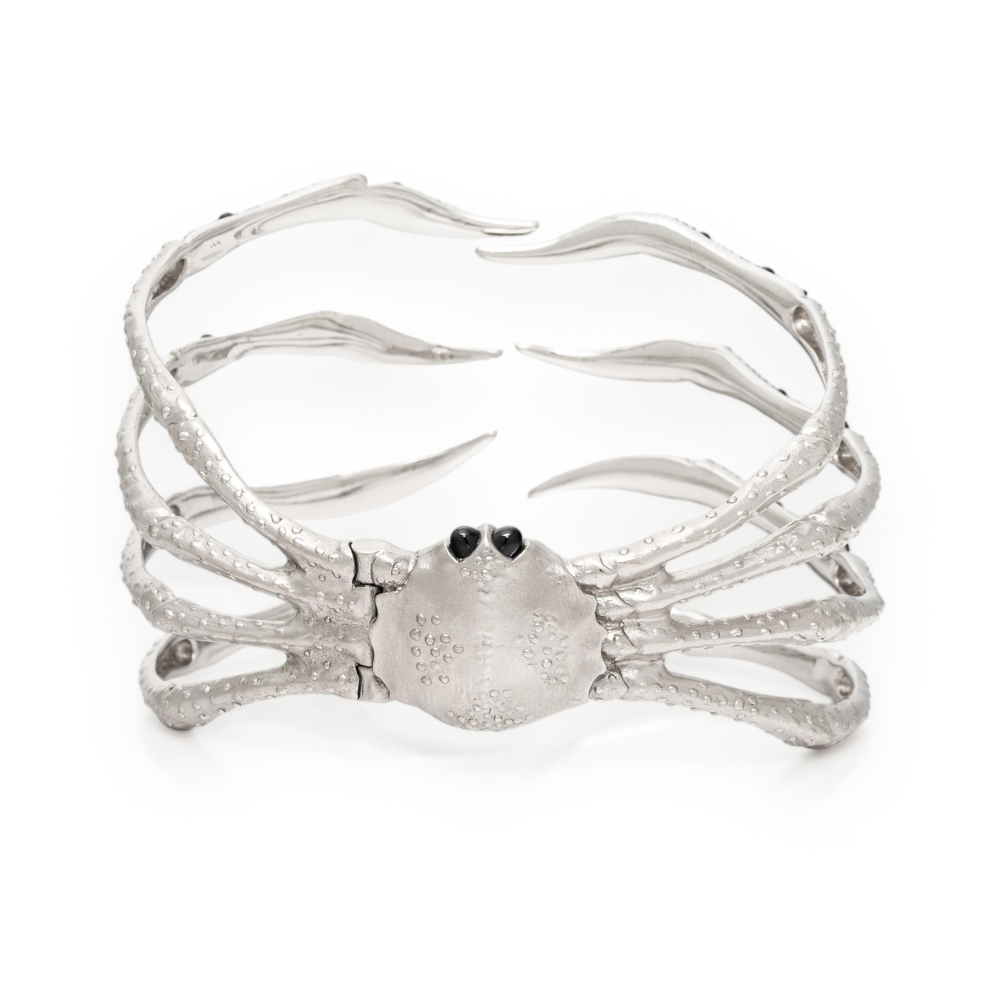 Stephen Webster, White Gold and Black Diamond Spider Crab Cuff Bracelet