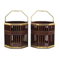 A Pair of George III Mahogany Peat Buckets