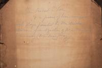 [LEE, Robert E. (1807-1870)]. Albumen photograph of Robert E. Lee with fabric identified as piece of General Lee's uniform.