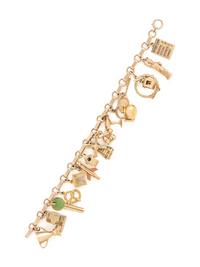 YELLOW GOLD CHARM BRACELET
