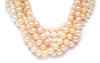A Collection of Freshwater Cultured Pearl Necklaces,