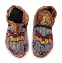 Toddler's Beaded Hide Moccasins