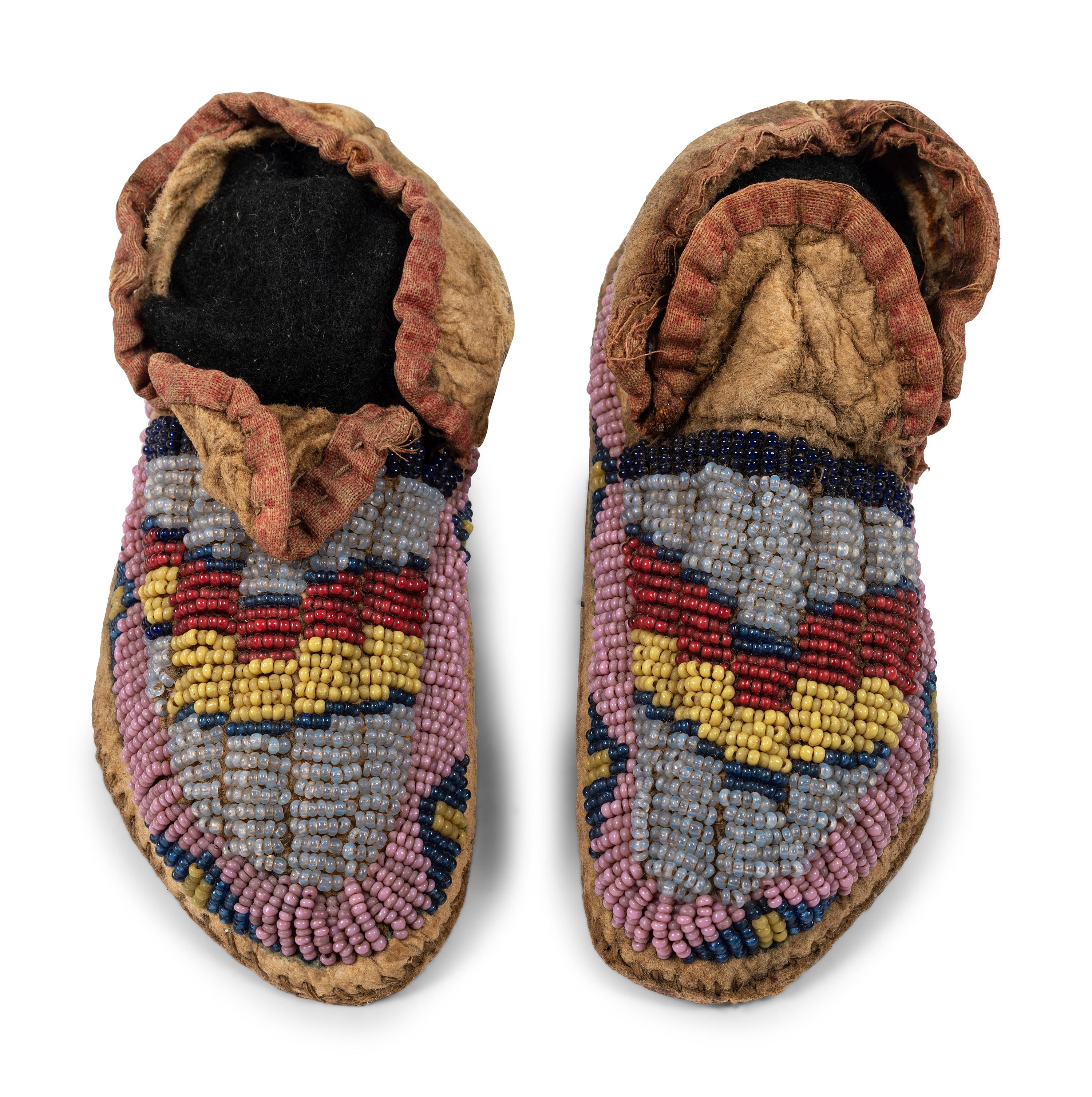 Toddler's Beaded Hide Moccasins