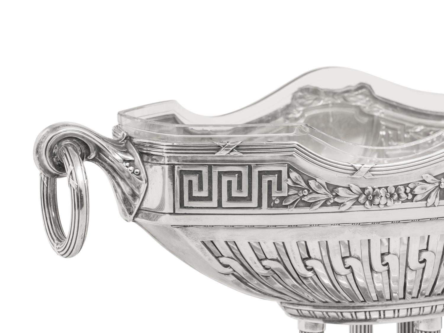 A German Silver Pedestal Center Bowl