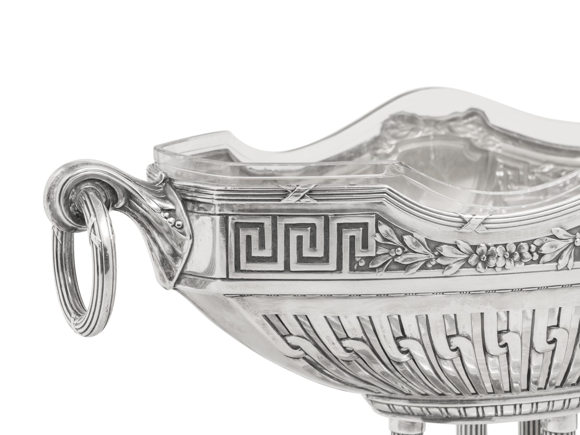 A German Silver Pedestal Center Bowl