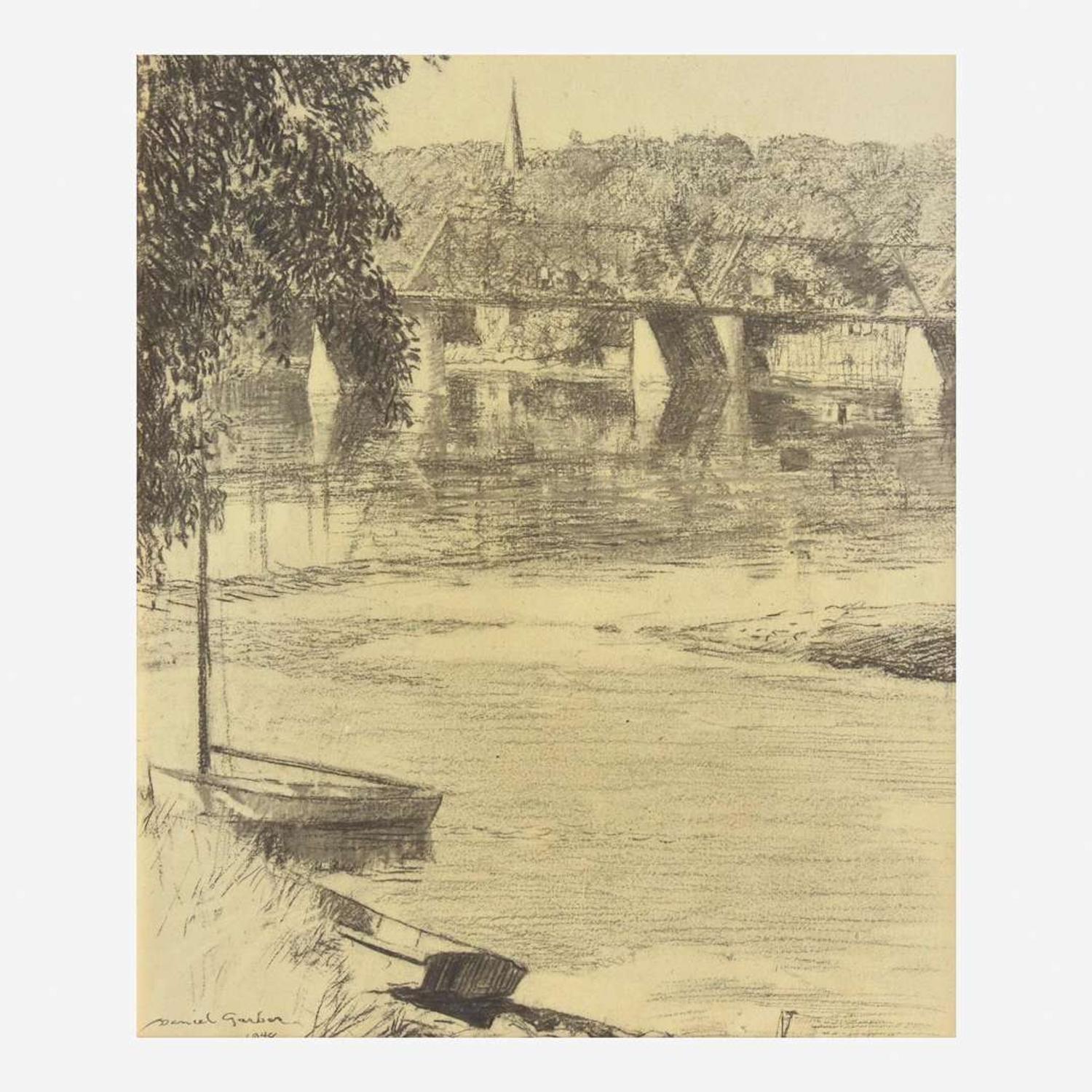 Daniel Garber (American, 1880-1958) Bridge at Lambertville