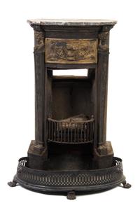 A Continental Iron Stove, Height 43 x width 21 1/4 inches.