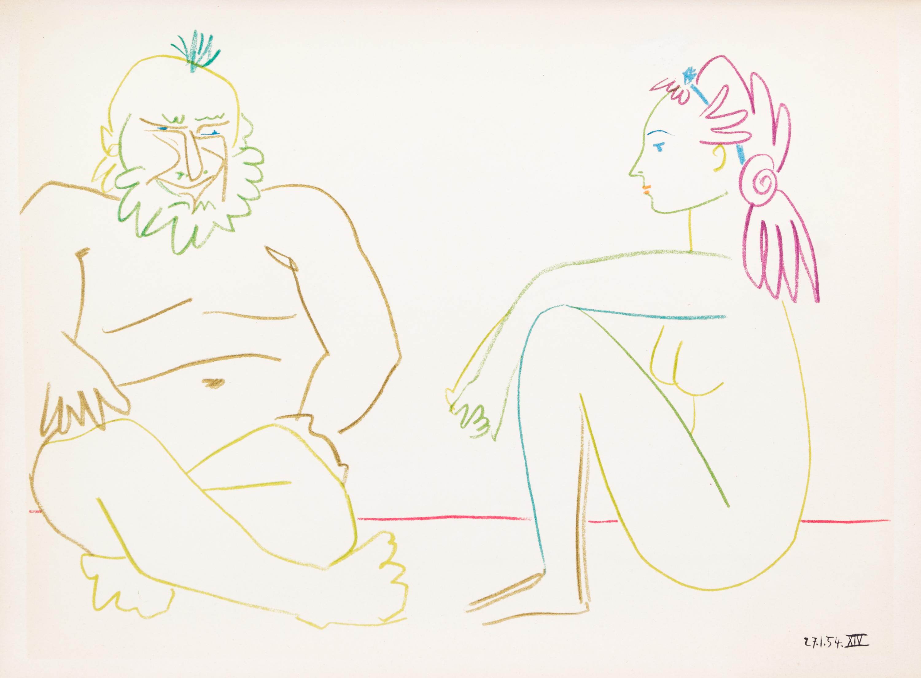 PICASSO, PABLO. Picasso and the Human Comedy. New York, (1954). With 12 lithos.